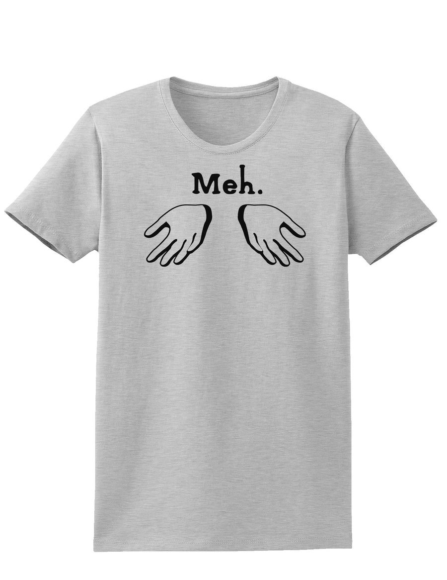 Meh with Hands Womens T-Shirt-Womens T-Shirt-TooLoud-White-X-Small-Davson Sales