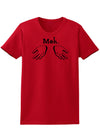 Meh with Hands Womens T-Shirt-Womens T-Shirt-TooLoud-Red-X-Small-Davson Sales