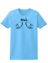 Meh with Hands Womens T-Shirt-Womens T-Shirt-TooLoud-Aquatic-Blue-X-Small-Davson Sales