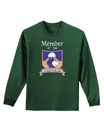 Member of the Wolf Pack Adult Long Sleeve Dark T-Shirt-TooLoud-Dark-Green-Small-Davson Sales