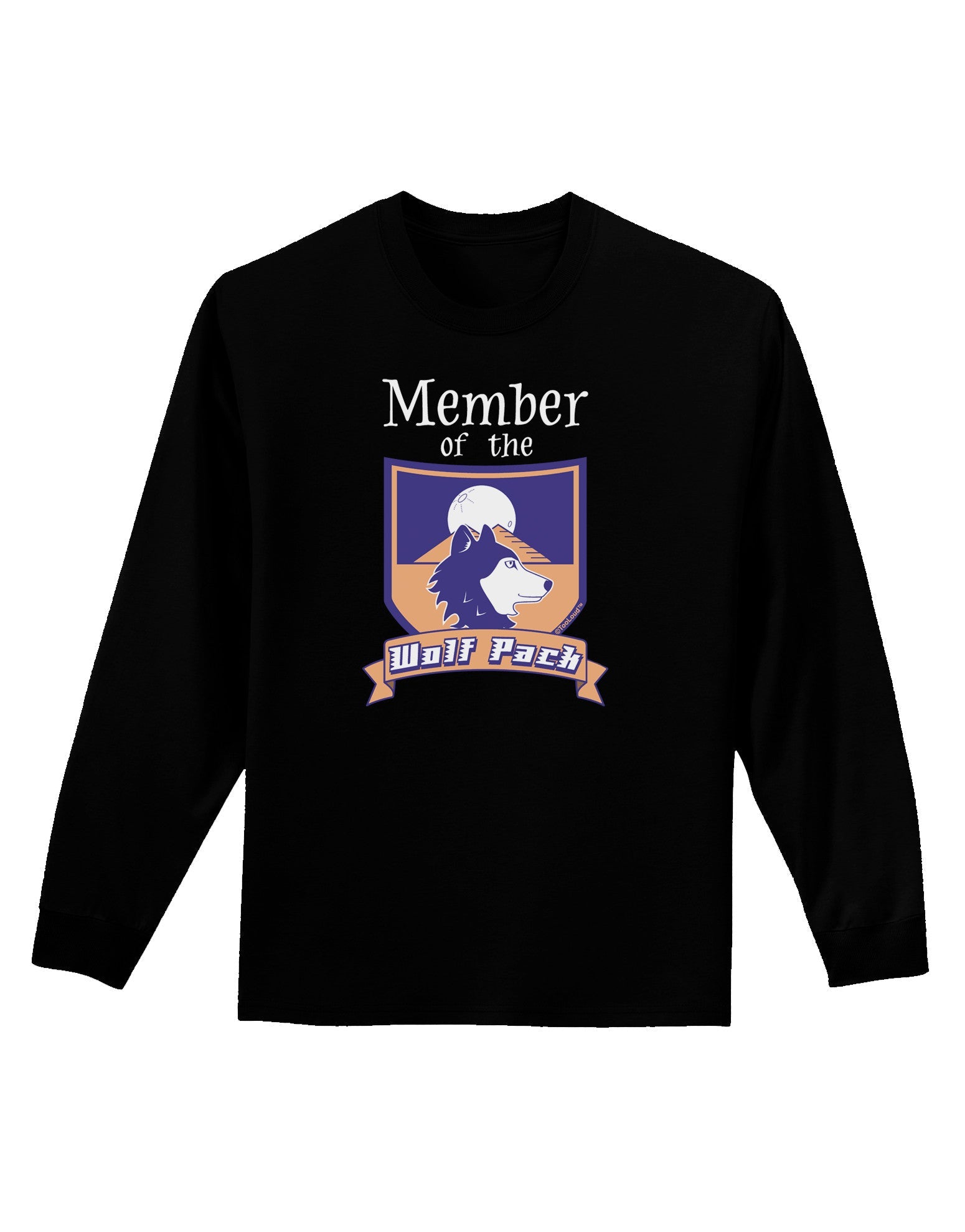 Member of the Wolf Pack Adult Long Sleeve Dark T-Shirt-TooLoud-Black-Small-Davson Sales
