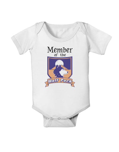 Member of the Wolf Pack Baby Romper Bodysuit-Baby Romper-TooLoud-White-06-Months-Davson Sales