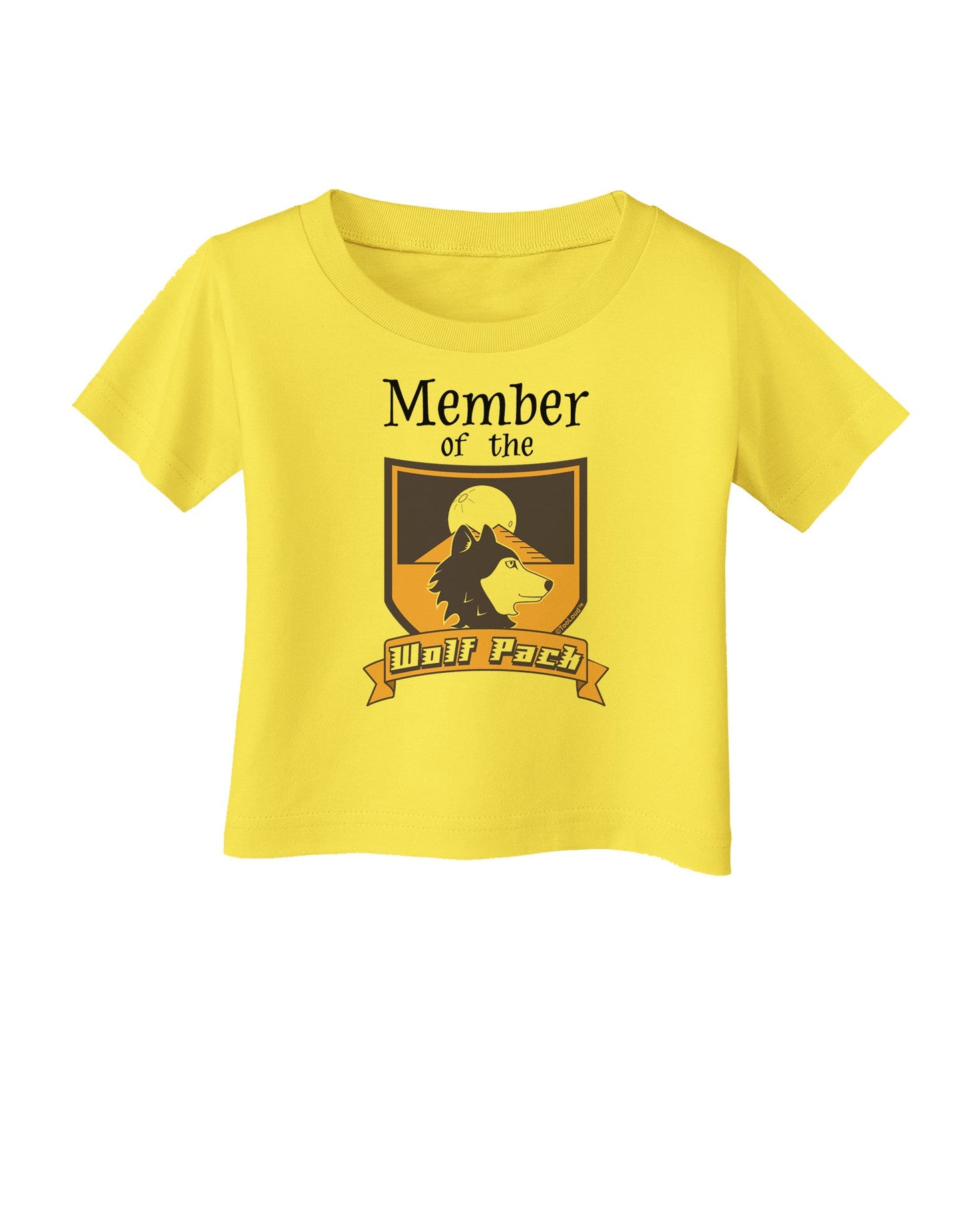 Member of the Wolf Pack Infant T-Shirt-Infant T-Shirt-TooLoud-Yellow-06-Months-Davson Sales