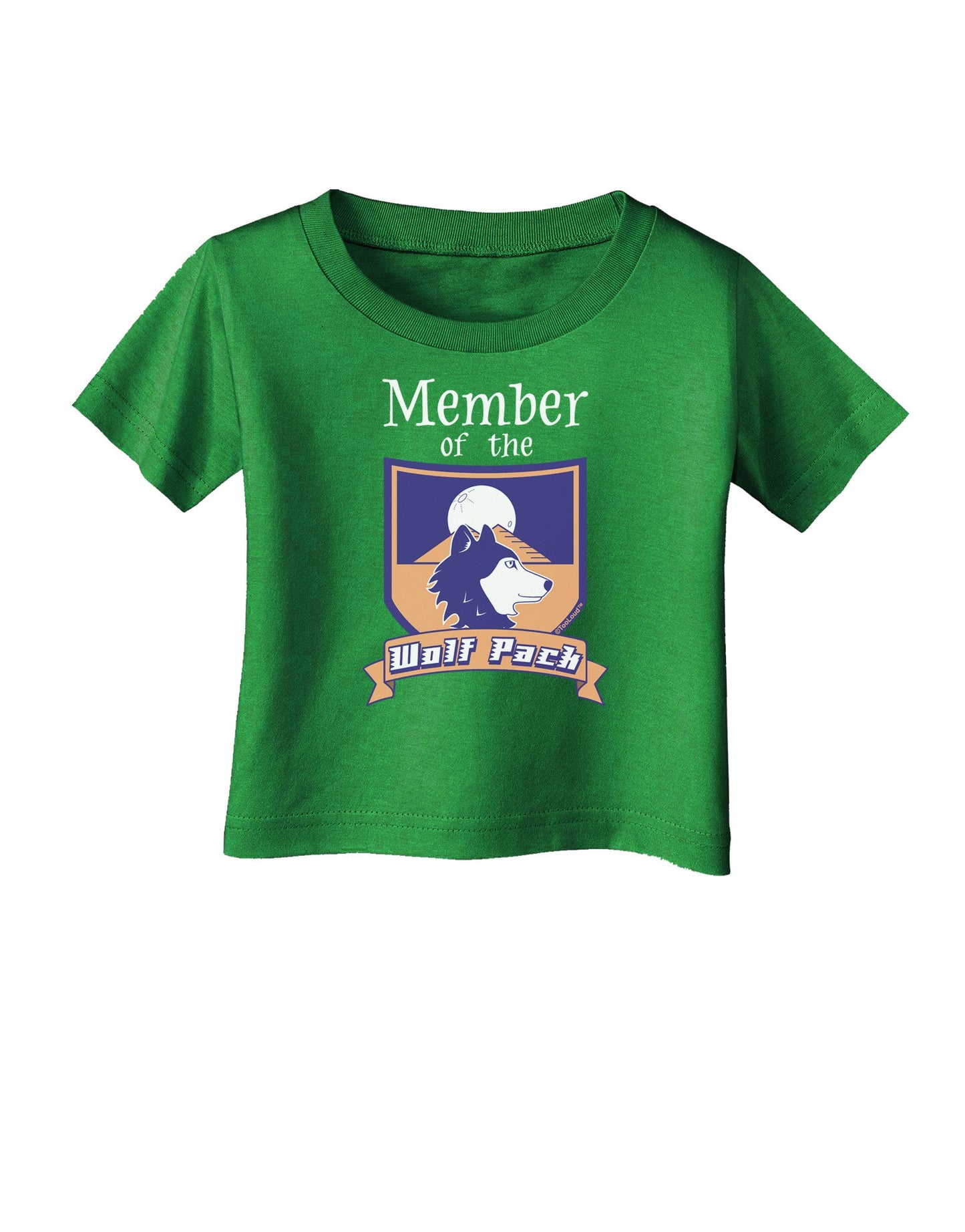 Member of the Wolf Pack Infant T-Shirt Dark-Infant T-Shirt-TooLoud-Clover-Green-06-Months-Davson Sales