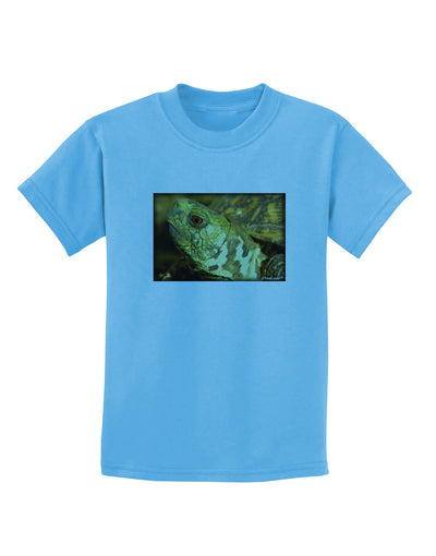 Menacing Turtle Childrens T-Shirt-Childrens T-Shirt-TooLoud-Aquatic-Blue-X-Small-Davson Sales