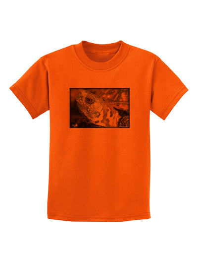 Menacing Turtle Childrens T-Shirt-Childrens T-Shirt-TooLoud-Orange-X-Small-Davson Sales