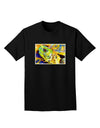 Menacing Turtle Watercolor Adult Dark T-Shirt-Mens T-Shirt-TooLoud-Black-Small-Davson Sales