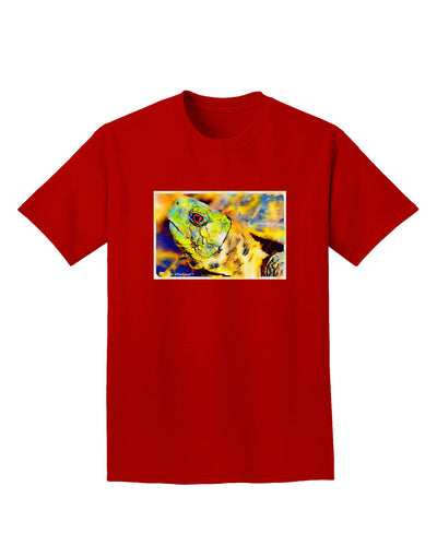 Menacing Turtle Watercolor Adult Dark T-Shirt-Mens T-Shirt-TooLoud-Red-Small-Davson Sales