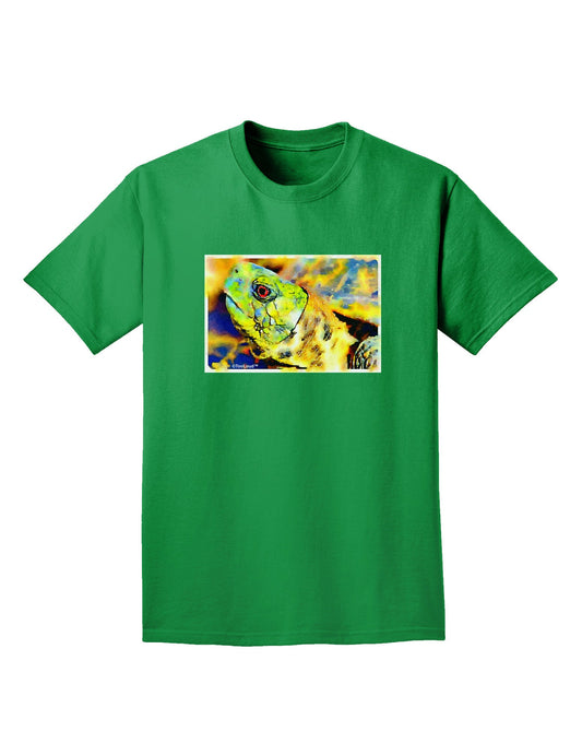 Menacing Turtle Watercolor Adult Dark T-Shirt-Mens T-Shirt-TooLoud-Kelly-Green-Small-Davson Sales
