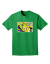 Menacing Turtle Watercolor Adult Dark T-Shirt-Mens T-Shirt-TooLoud-Kelly-Green-Small-Davson Sales