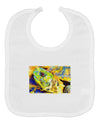 Menacing Turtle Watercolor Baby Bib