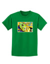 Menacing Turtle Watercolor Childrens Dark T-Shirt-Childrens T-Shirt-TooLoud-Kelly-Green-X-Small-Davson Sales