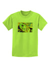 Menacing Turtle Watercolor Childrens T-Shirt-Childrens T-Shirt-TooLoud-Lime-Green-X-Small-Davson Sales