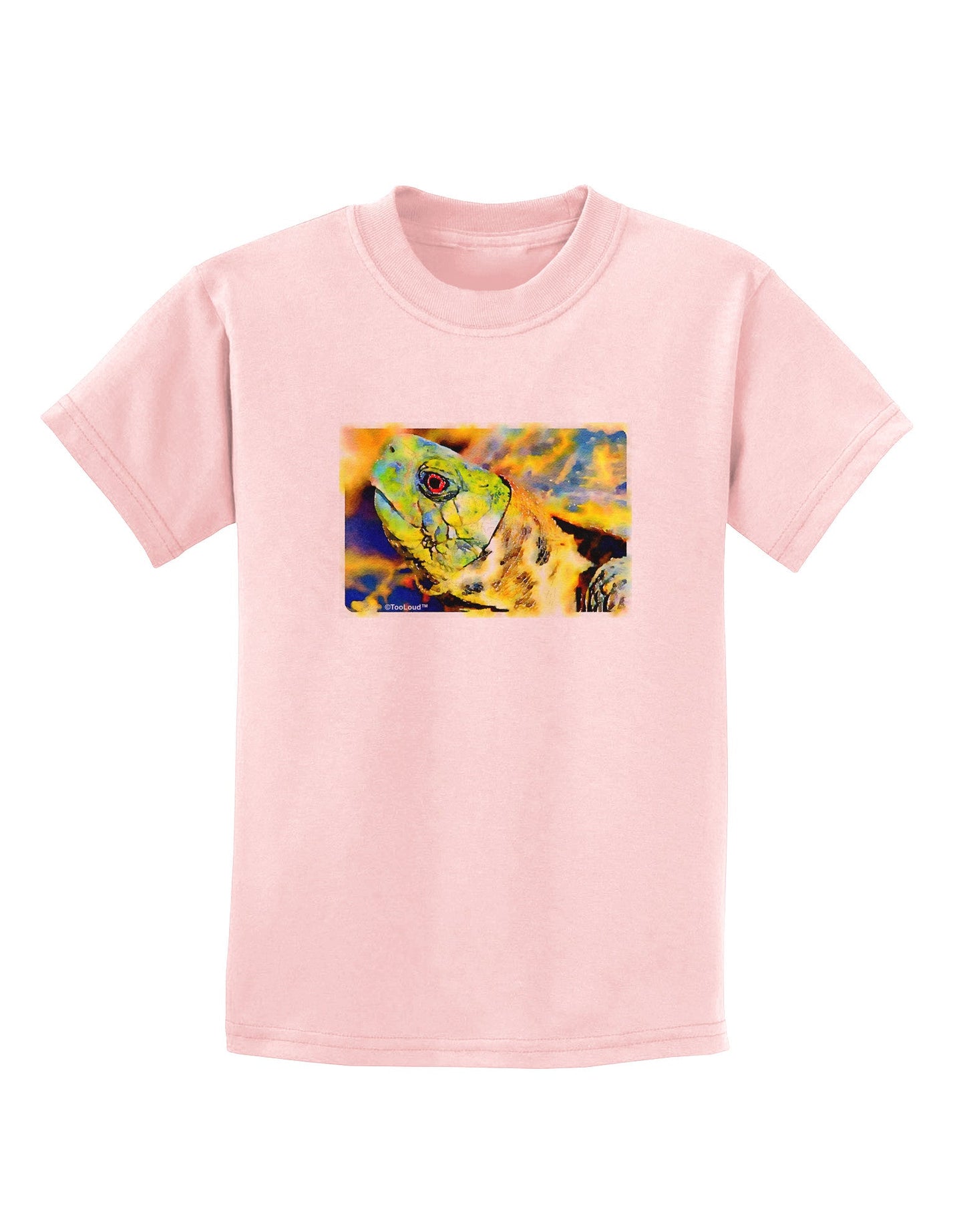 Menacing Turtle Watercolor Childrens T-Shirt-Childrens T-Shirt-TooLoud-PalePink-X-Small-Davson Sales