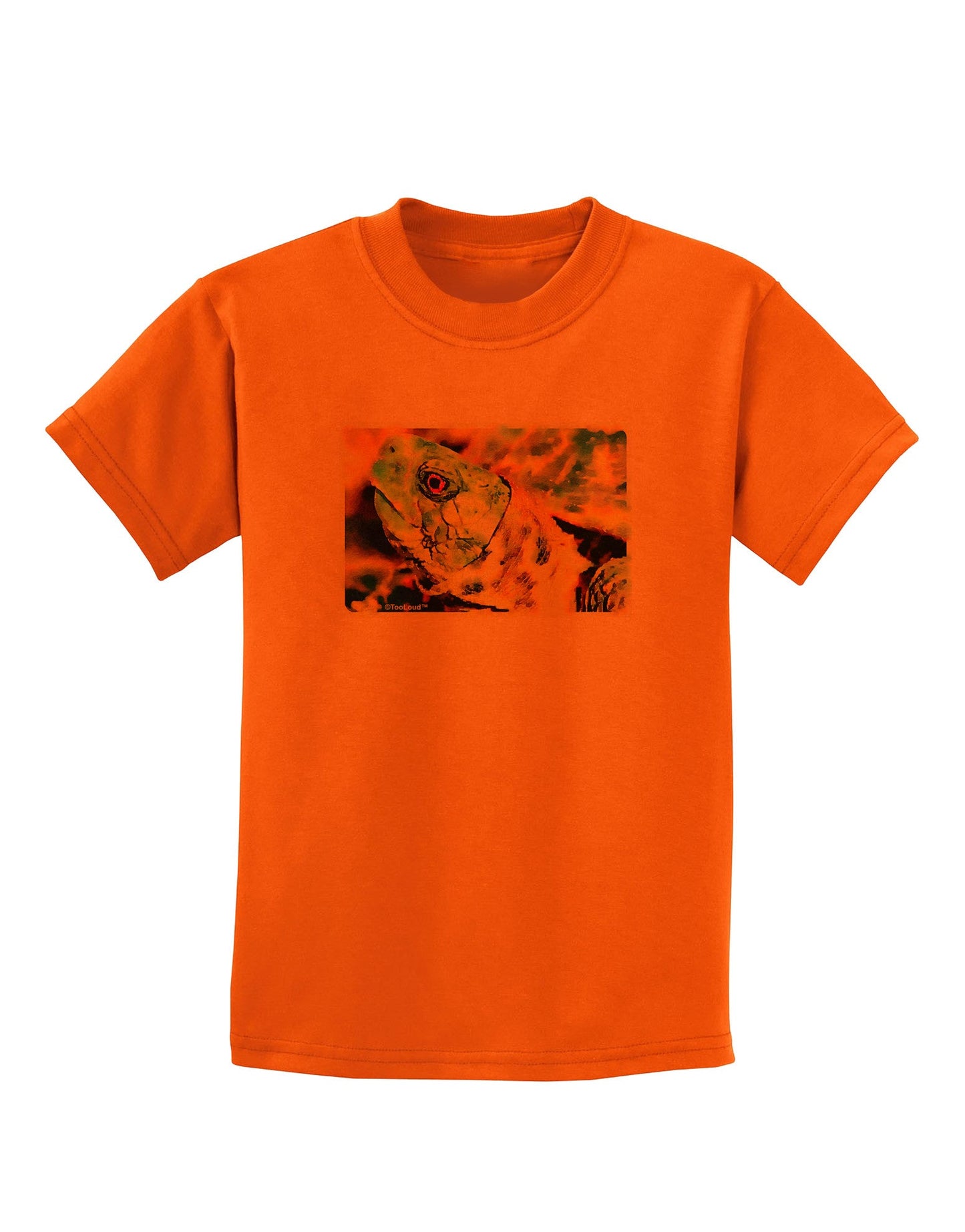 Menacing Turtle Watercolor Childrens T-Shirt-Childrens T-Shirt-TooLoud-Orange-X-Small-Davson Sales