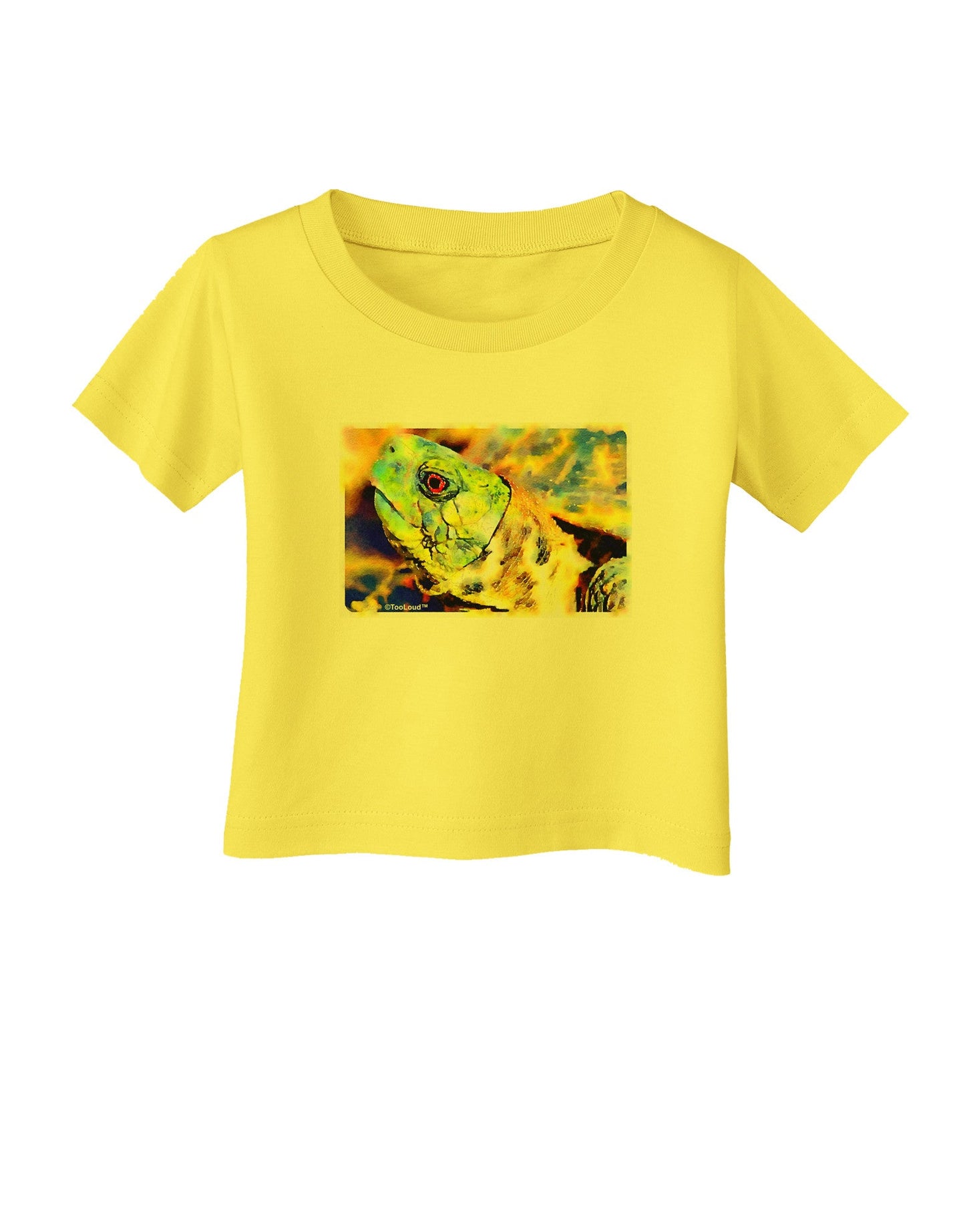 Menacing Turtle Watercolor Infant T-Shirt-Infant T-Shirt-TooLoud-Yellow-06-Months-Davson Sales