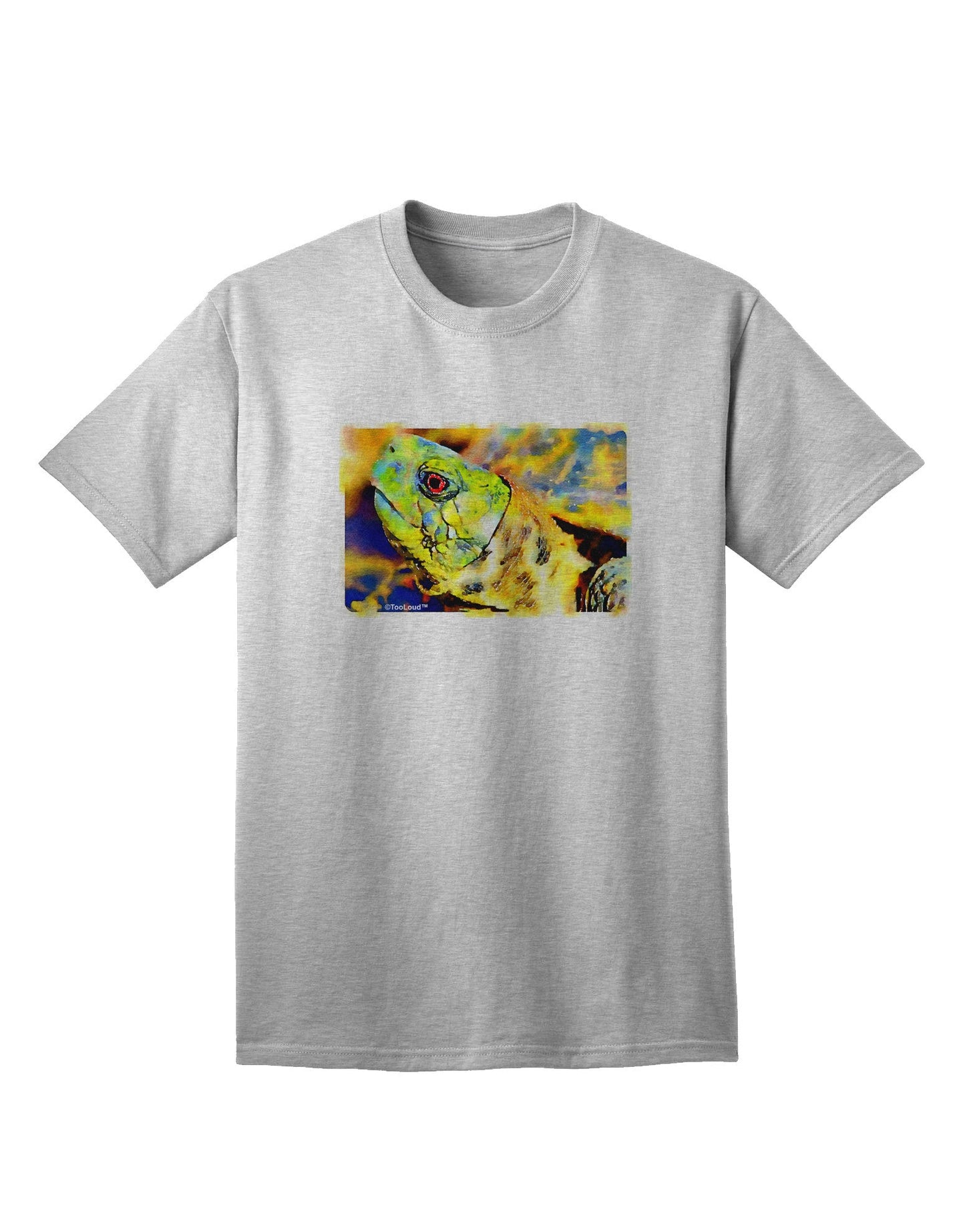 Menacing Turtle Watercolor - Premium Adult T-Shirt for Art Enthusiasts-Mens T-shirts-TooLoud-AshGray-Small-Davson Sales