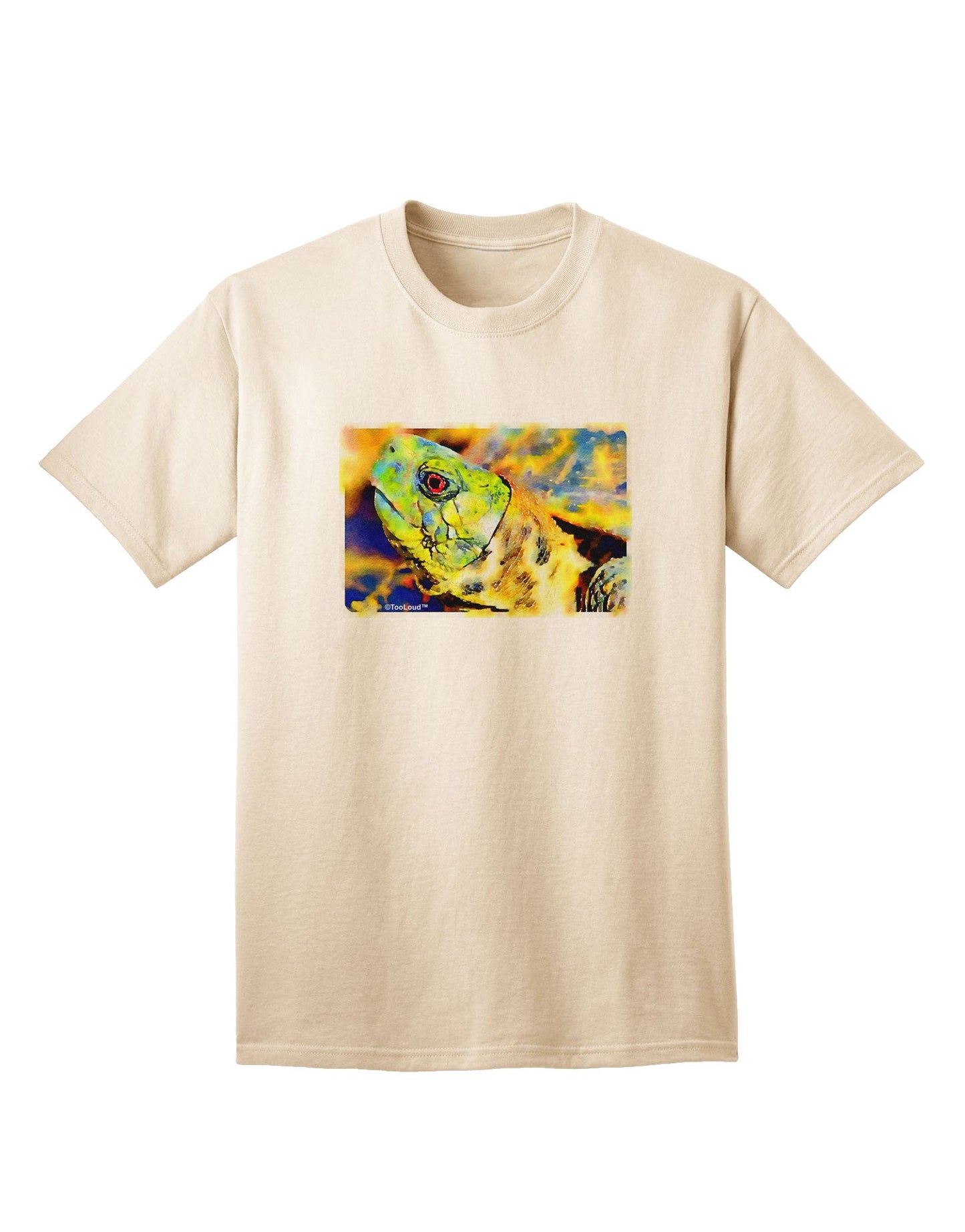 Menacing Turtle Watercolor - Premium Adult T-Shirt for Art Enthusiasts-Mens T-shirts-TooLoud-Natural-Small-Davson Sales