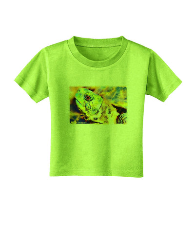 Menacing Turtle Watercolor Toddler T-Shirt-Toddler T-Shirt-TooLoud-Lime-Green-2T-Davson Sales