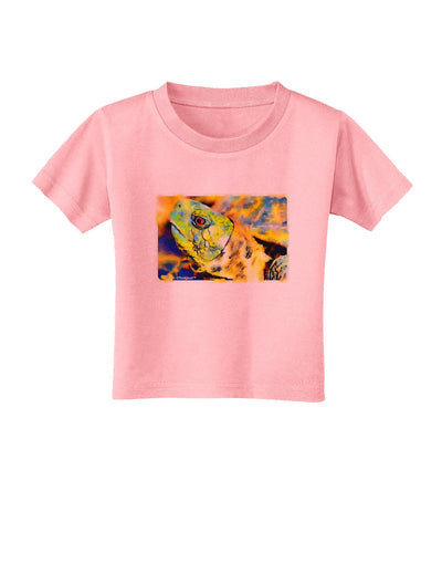 Menacing Turtle Watercolor Toddler T-Shirt-Toddler T-Shirt-TooLoud-Candy-Pink-2T-Davson Sales