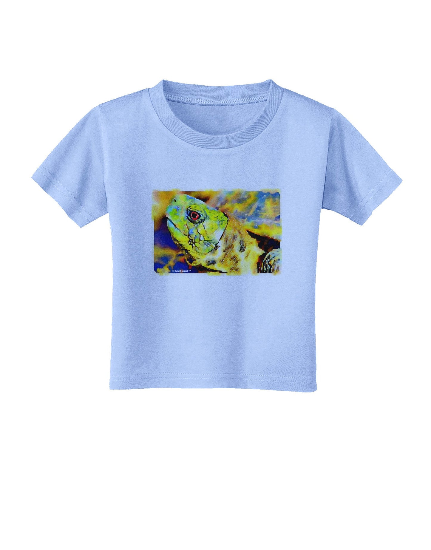 Menacing Turtle Watercolor Toddler T-Shirt-Toddler T-Shirt-TooLoud-Aquatic-Blue-2T-Davson Sales