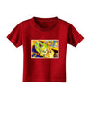 Menacing Turtle Watercolor Toddler T-Shirt Dark-Toddler T-Shirt-TooLoud-Red-2T-Davson Sales