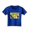 Menacing Turtle Watercolor Toddler T-Shirt Dark-Toddler T-Shirt-TooLoud-Royal-Blue-2T-Davson Sales