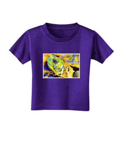 Menacing Turtle Watercolor Toddler T-Shirt Dark-Toddler T-Shirt-TooLoud-Purple-2T-Davson Sales