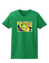 Menacing Turtle Watercolor Womens Dark T-Shirt-TooLoud-Kelly-Green-X-Small-Davson Sales