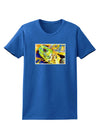 Menacing Turtle Watercolor Womens Dark T-Shirt-TooLoud-Royal-Blue-X-Small-Davson Sales