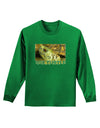 Menacing Turtle with Text Adult Long Sleeve Dark T-Shirt-TooLoud-Kelly-Green-Small-Davson Sales