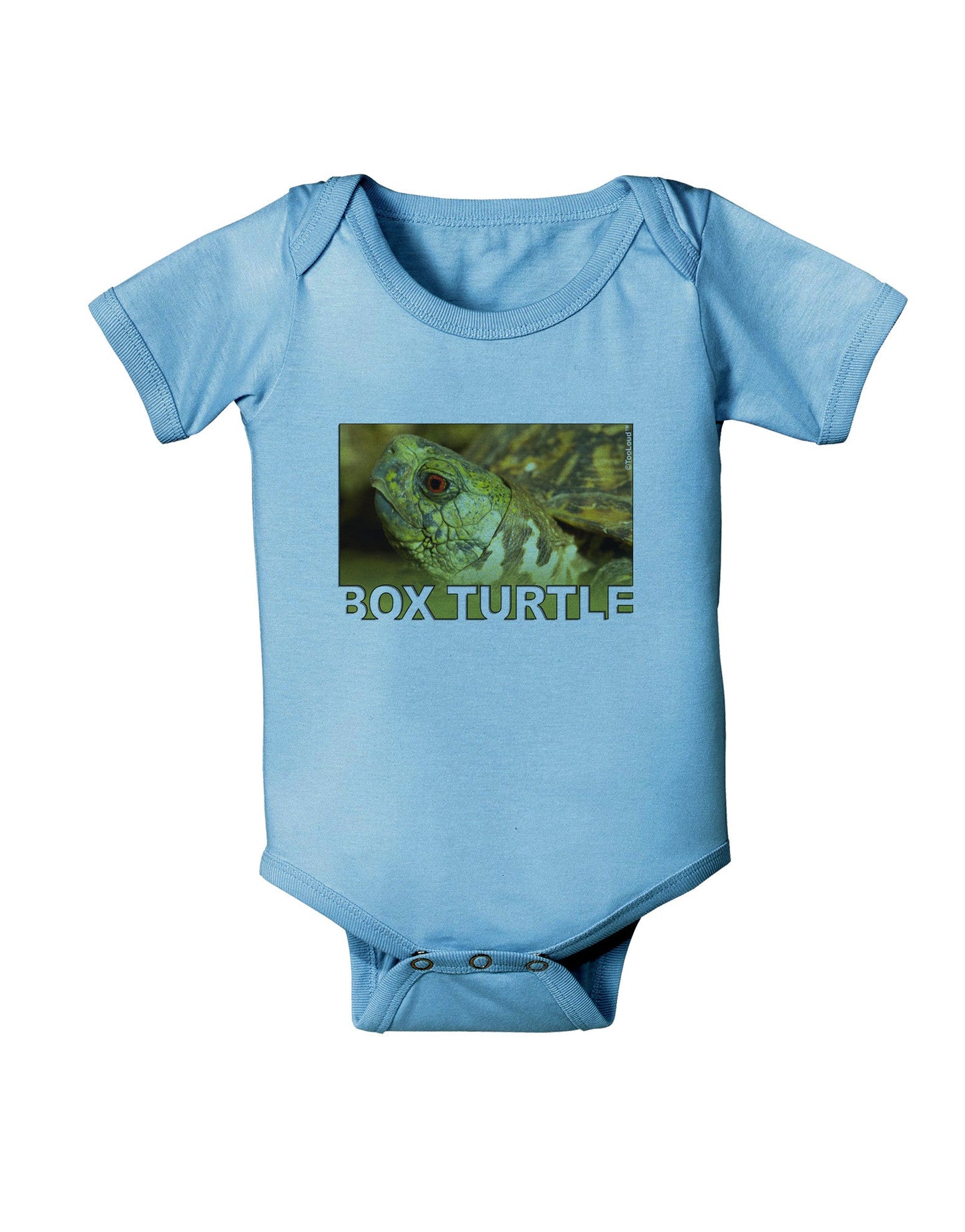 Menacing Turtle with Text Baby Romper Bodysuit-Baby Romper-TooLoud-LightBlue-06-Months-Davson Sales