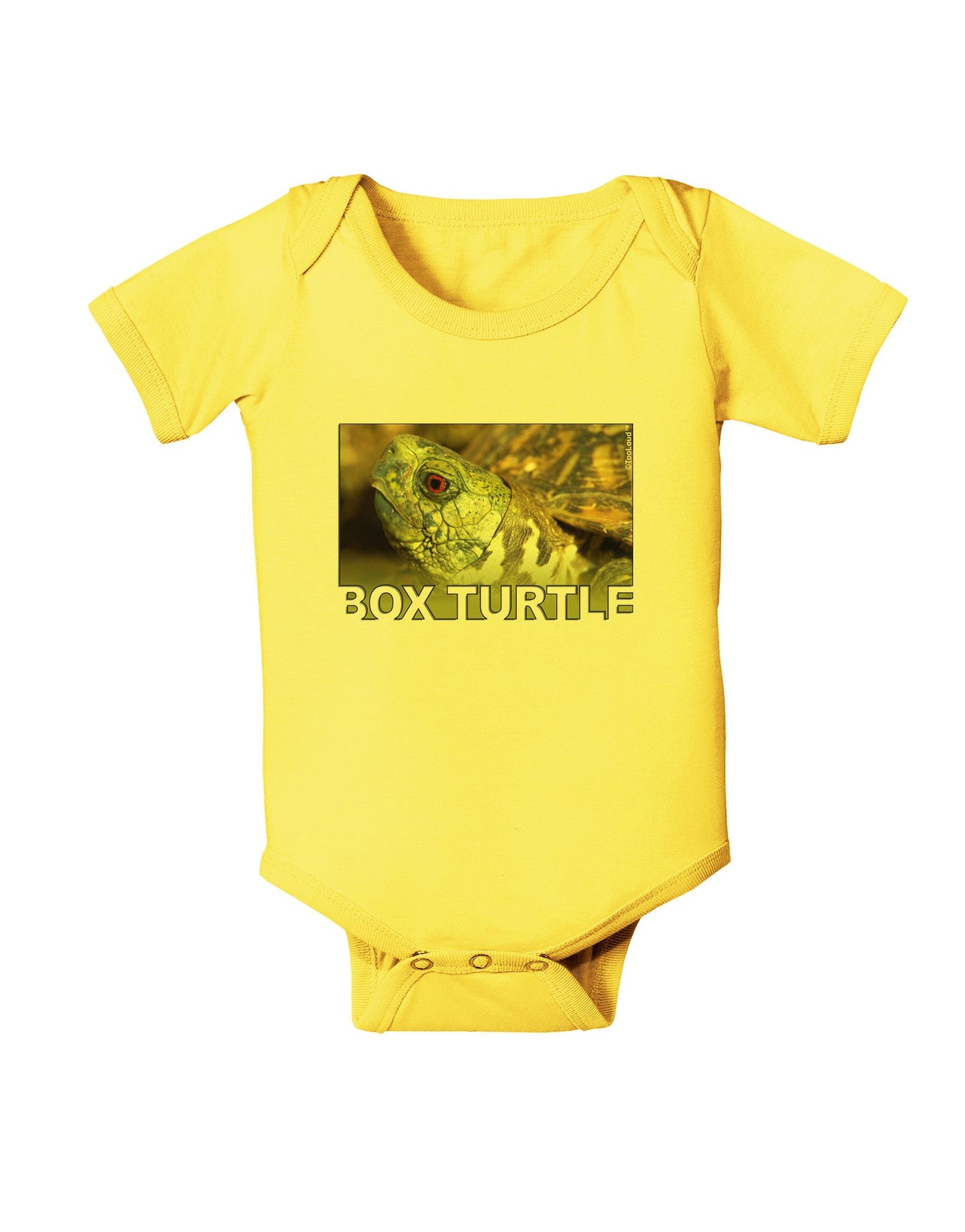Menacing Turtle with Text Baby Romper Bodysuit-Baby Romper-TooLoud-Yellow-06-Months-Davson Sales