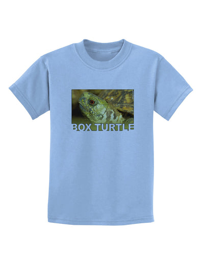 Menacing Turtle with Text Childrens T-Shirt-Childrens T-Shirt-TooLoud-Light-Blue-X-Small-Davson Sales