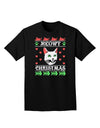 Meowy Christmas Cat Knit Look Adult Dark T-Shirt-Mens T-Shirt-TooLoud-Black-Small-Davson Sales