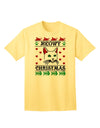 Meowy Christmas Cat Knit Look Adult T-Shirt-Mens T-Shirt-TooLoud-Yellow-Small-Davson Sales