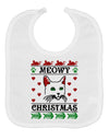 Meowy Christmas Cat Knit Look Baby Bib by