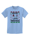 Meowy Christmas Cat Knit Look Childrens T-Shirt-Childrens T-Shirt-TooLoud-Light-Blue-X-Small-Davson Sales