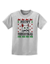 Meowy Christmas Cat Knit Look Childrens T-Shirt-Childrens T-Shirt-TooLoud-AshGray-X-Small-Davson Sales