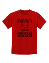 Meowy Christmas Cat Knit Look Childrens T-Shirt-Childrens T-Shirt-TooLoud-Red-X-Small-Davson Sales