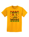 Meowy Christmas Cat Knit Look Childrens T-Shirt-Childrens T-Shirt-TooLoud-Gold-X-Small-Davson Sales