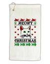 Meowy Christmas Cat Knit Look Micro Terry Gromet Golf Towel 16 x 25 inch by TooLoud-Golf Towel-TooLoud-White-Davson Sales