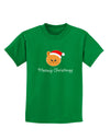 Meowy Christmas Cute Cat Santa Hat Childrens Dark T-Shirt-Childrens T-Shirt-TooLoud-Kelly-Green-X-Small-Davson Sales