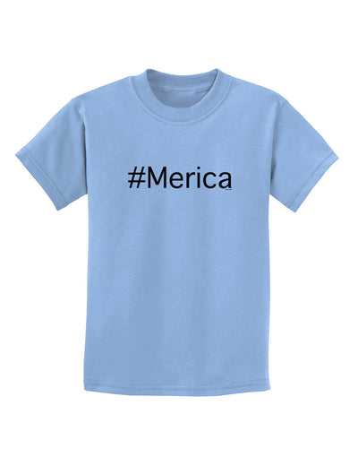 #Merica Childrens T-Shirt-Childrens T-Shirt-TooLoud-Light-Blue-X-Small-Davson Sales