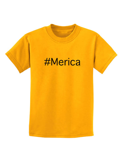 #Merica Childrens T-Shirt-Childrens T-Shirt-TooLoud-Gold-X-Small-Davson Sales