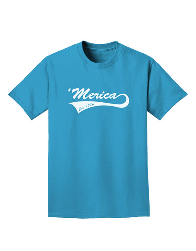 Merica Established 1776 Adult Dark T-Shirt by TooLoud-Mens T-Shirt-TooLoud-Turquoise-Small-Davson Sales