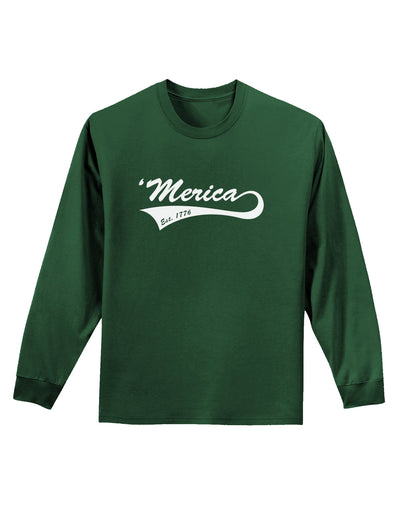 Merica Established 1776 Adult Long Sleeve Dark T-Shirt by TooLoud-TooLoud-Dark-Green-Small-Davson Sales