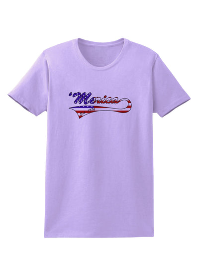 Merica Established 1776 - American Flag Style Womens T-Shirt by TooLoud-Womens T-Shirt-TooLoud-Lavender-X-Small-Davson Sales