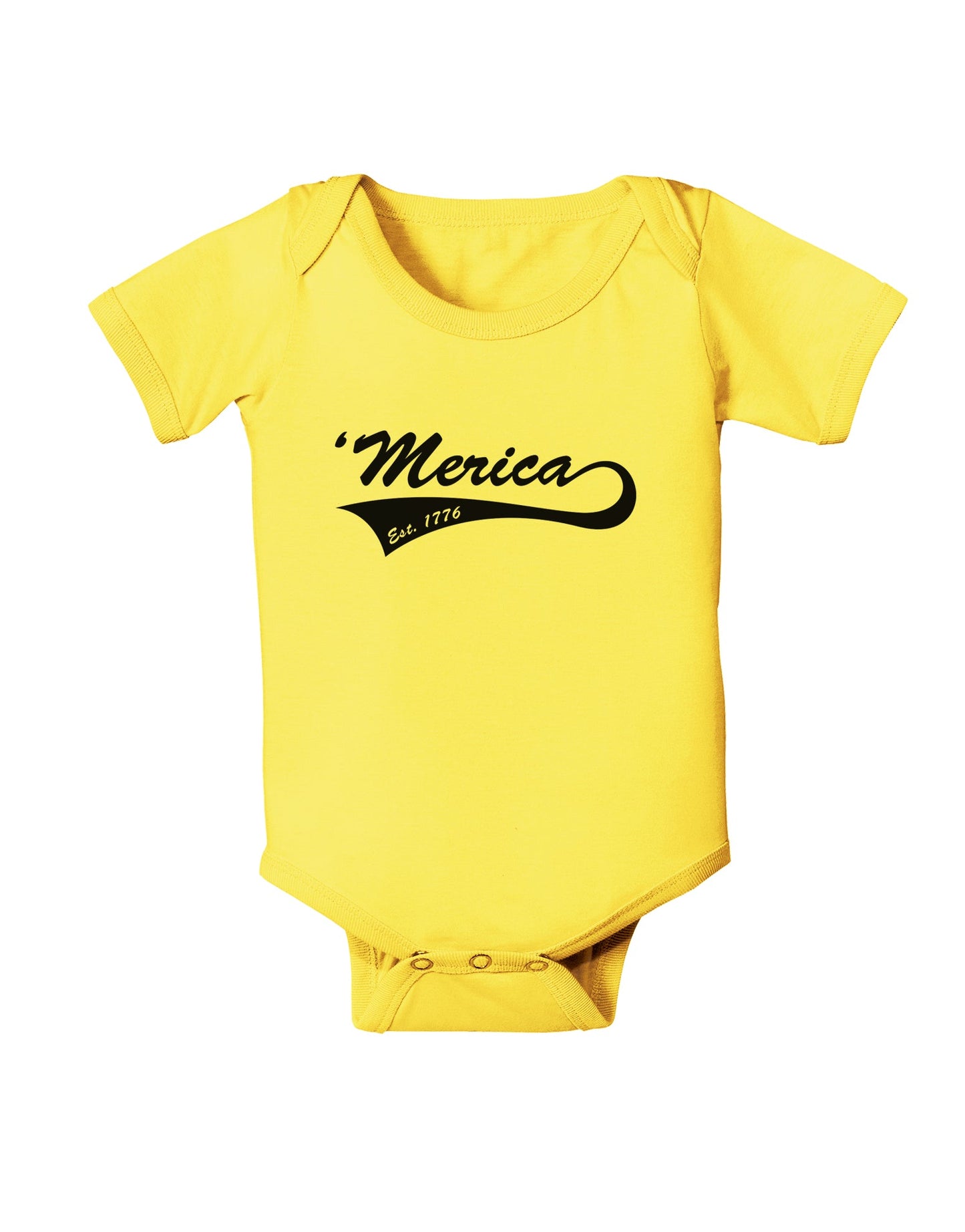 Merica Established 1776 Baby Romper Bodysuit by TooLoud-Baby Romper-TooLoud-Yellow-06-Months-Davson Sales