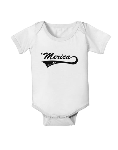 Merica Established 1776 Baby Romper Bodysuit by TooLoud-Baby Romper-TooLoud-White-06-Months-Davson Sales